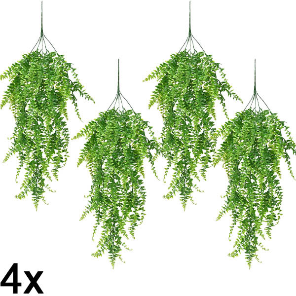 4x Ferigă artificială suspendată (80 cm) | FERNY